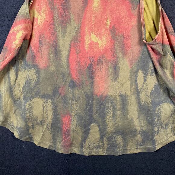 Anthropologie Silence + Noise Womens Tank Tie Dye Geometric Flowy VNeck Medium - Picture 3 of 10